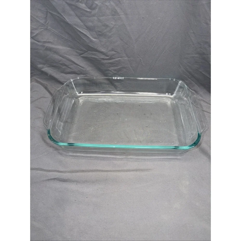 Pyrex 233 Clear Glass Baking Dish 3 Qt Rectangle Casserole USA